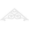 Ekena Millwork Pitch Hurley Architectural Grade PVC Gable Pediment, 48"W x 20"H x 1"P (10/12) GPP048X020X100HUR - alternate 2